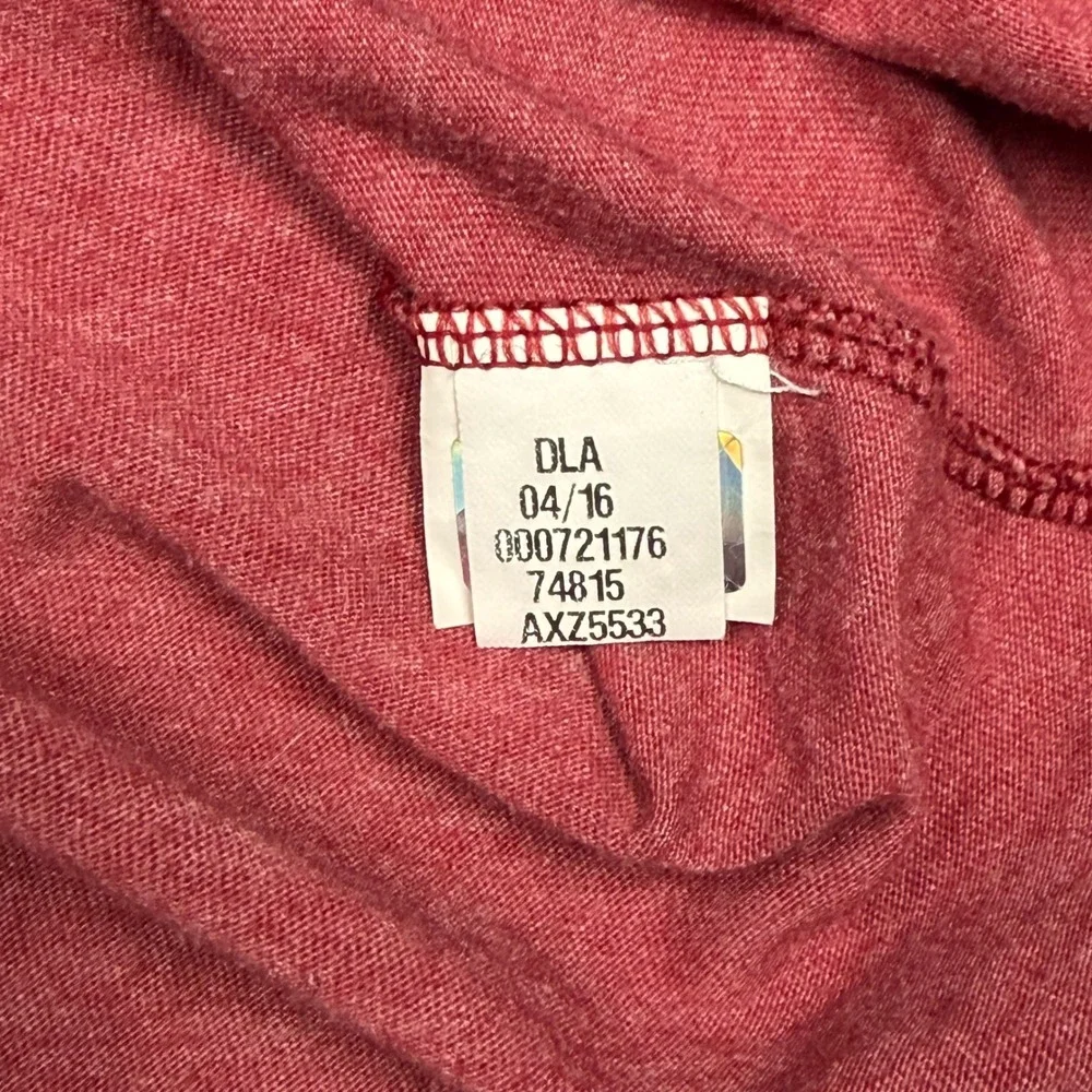 The North Face Mens XL Red Grey Raglan Baseball T-Shirt 3/4 Sleeve Classic Fit